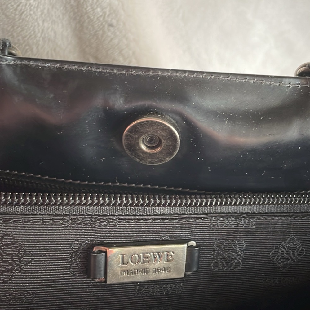 LOEWE 2way authentic with silver snake bone handle. Beautiful color. - Picture 7 of 16